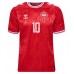 Camisa de Futebol Dinamarca Christian Eriksen #10 Equipamento Principal Europeu 2024 Manga Curta